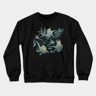 Dino Spinosaurus Underwater Life Crewneck Sweatshirt